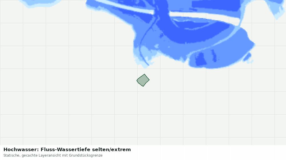 Statische Kartenansicht: Hochwasser: Fluss-Wassertiefe selten/extrem
