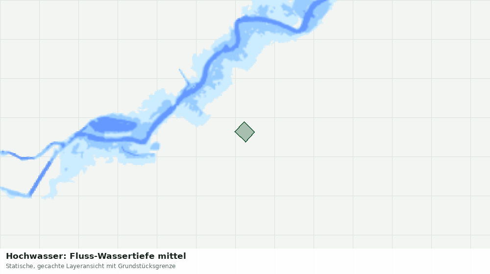 Statische Kartenansicht: Hochwasser: Fluss-Wassertiefe mittel