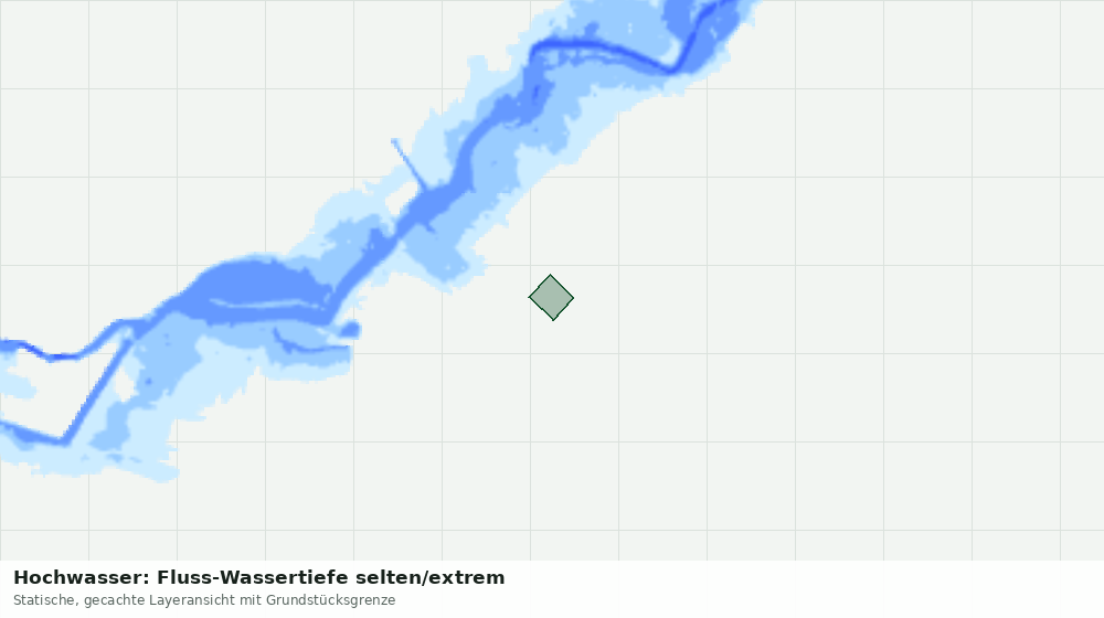 Statische Kartenansicht: Hochwasser: Fluss-Wassertiefe selten/extrem