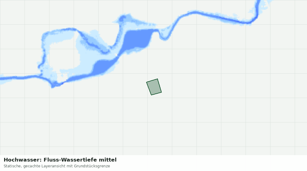 Statische Kartenansicht: Hochwasser: Fluss-Wassertiefe mittel