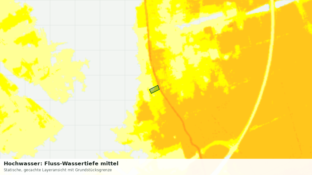 Statische Kartenansicht: Hochwasser: Fluss-Wassertiefe mittel