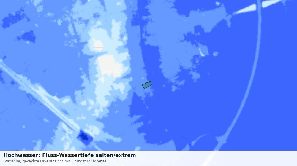 Statische Kartenansicht: Hochwasser: Fluss-Wassertiefe selten/extrem