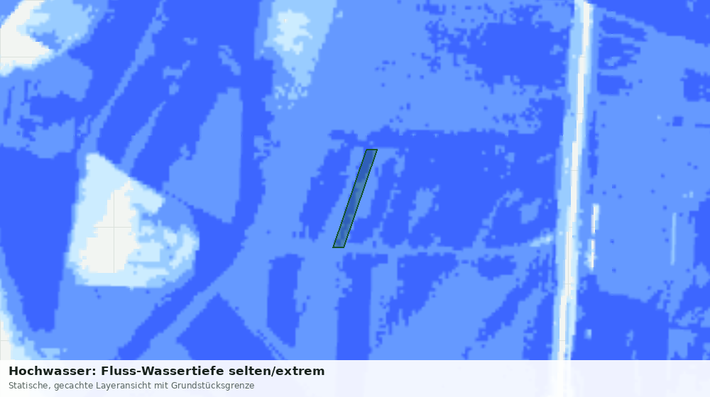 Statische Kartenansicht: Hochwasser: Fluss-Wassertiefe selten/extrem