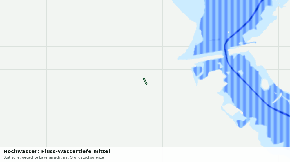 Statische Kartenansicht: Hochwasser: Fluss-Wassertiefe mittel