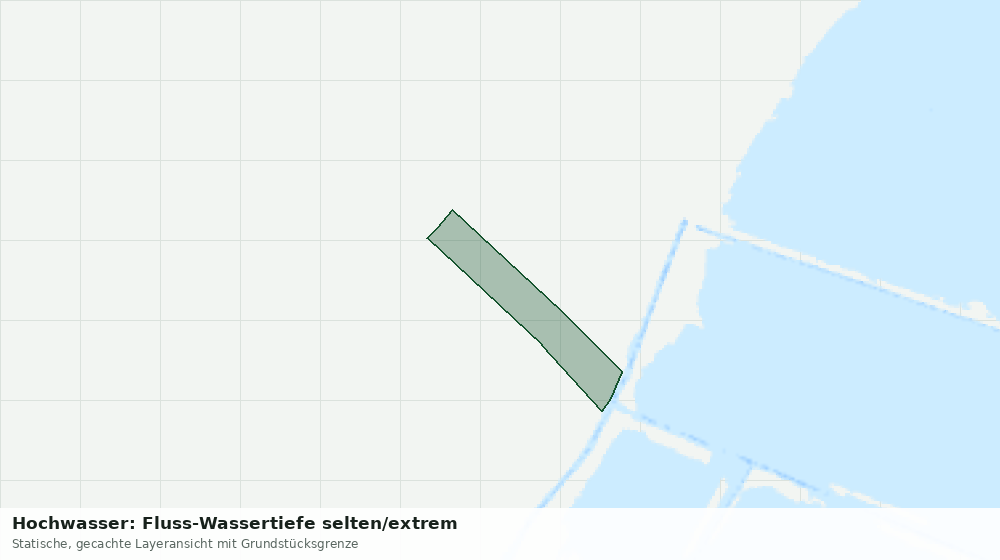 Statische Kartenansicht: Hochwasser: Fluss-Wassertiefe selten/extrem