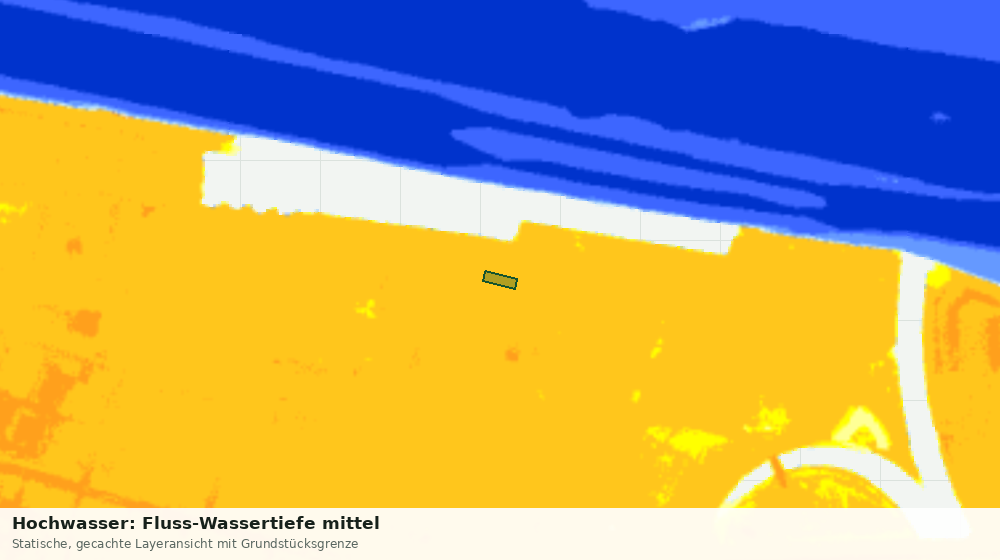 Statische Kartenansicht: Hochwasser: Fluss-Wassertiefe mittel