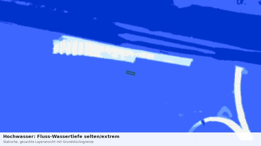 Statische Kartenansicht: Hochwasser: Fluss-Wassertiefe selten/extrem