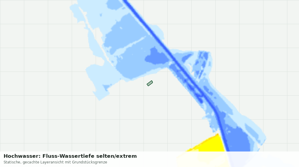 Statische Kartenansicht: Hochwasser: Fluss-Wassertiefe selten/extrem