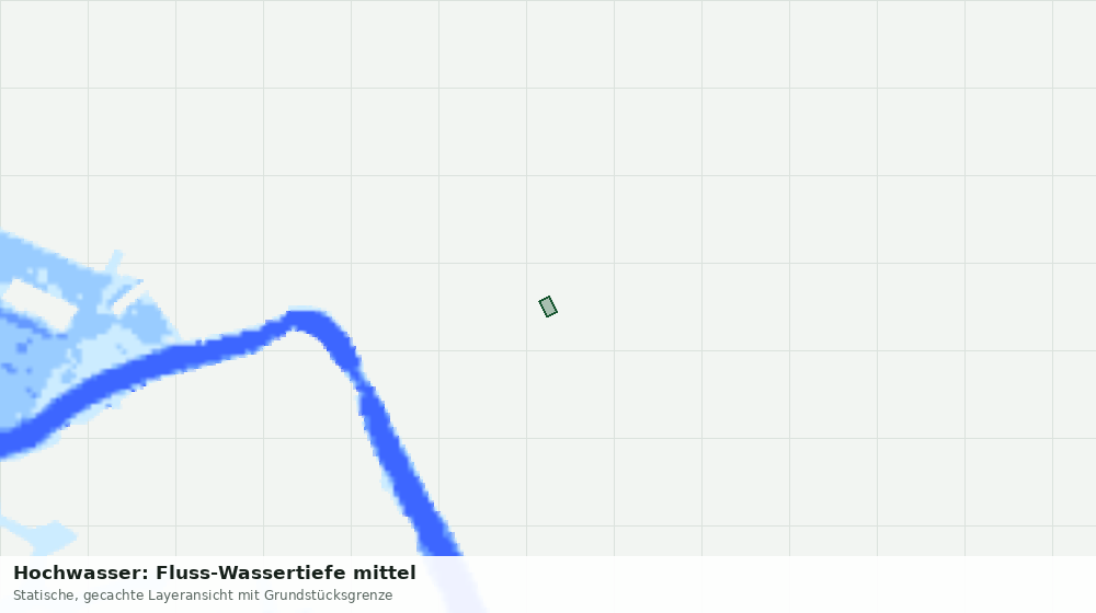 Statische Kartenansicht: Hochwasser: Fluss-Wassertiefe mittel