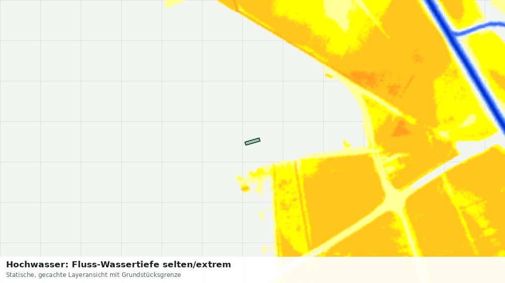Statische Kartenansicht: Hochwasser: Fluss-Wassertiefe selten/extrem