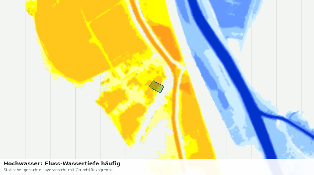 Statische Kartenansicht: Hochwasser: Fluss-Wassertiefe häufig