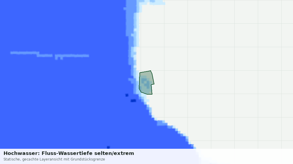 Statische Kartenansicht: Hochwasser: Fluss-Wassertiefe selten/extrem
