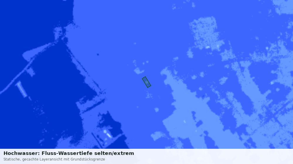 Statische Kartenansicht: Hochwasser: Fluss-Wassertiefe selten/extrem