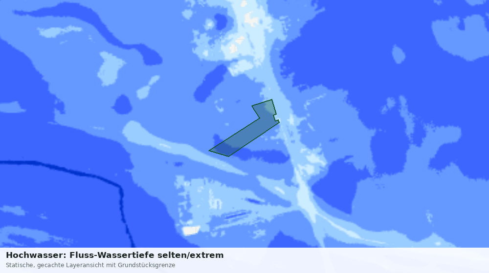 Statische Kartenansicht: Hochwasser: Fluss-Wassertiefe selten/extrem