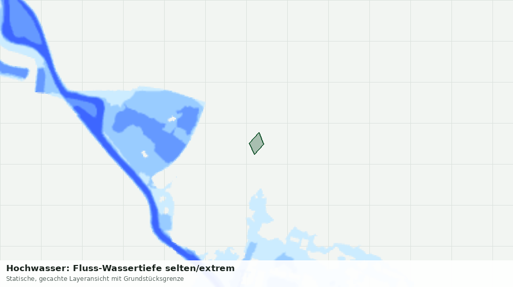 Statische Kartenansicht: Hochwasser: Fluss-Wassertiefe selten/extrem