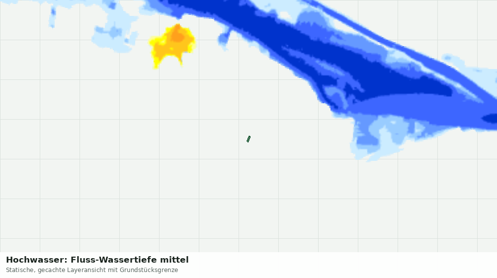 Statische Kartenansicht: Hochwasser: Fluss-Wassertiefe mittel