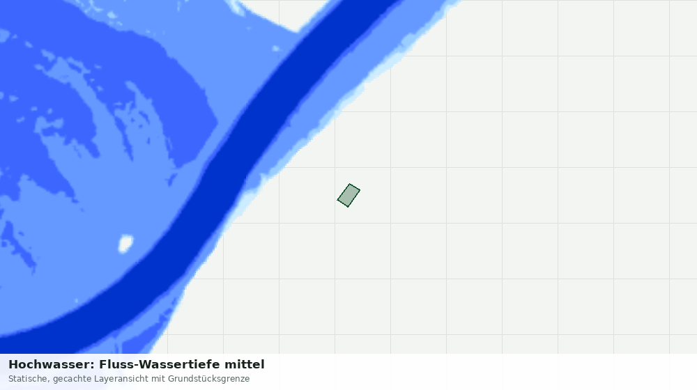 Statische Kartenansicht: Hochwasser: Fluss-Wassertiefe mittel