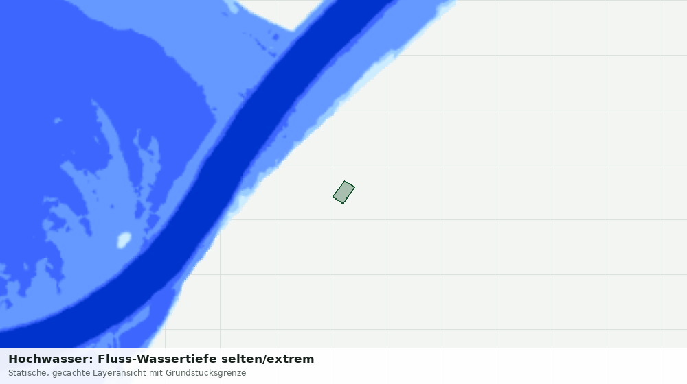 Statische Kartenansicht: Hochwasser: Fluss-Wassertiefe selten/extrem