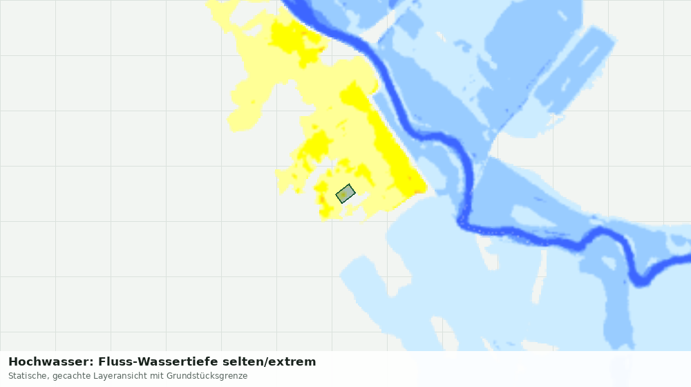 Statische Kartenansicht: Hochwasser: Fluss-Wassertiefe selten/extrem