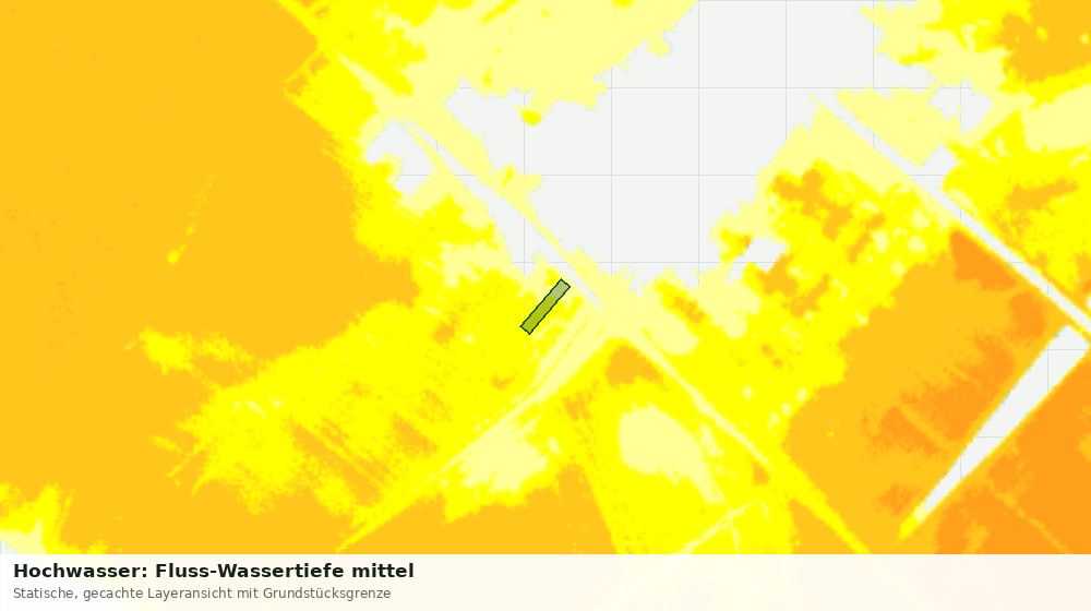 Statische Kartenansicht: Hochwasser: Fluss-Wassertiefe mittel
