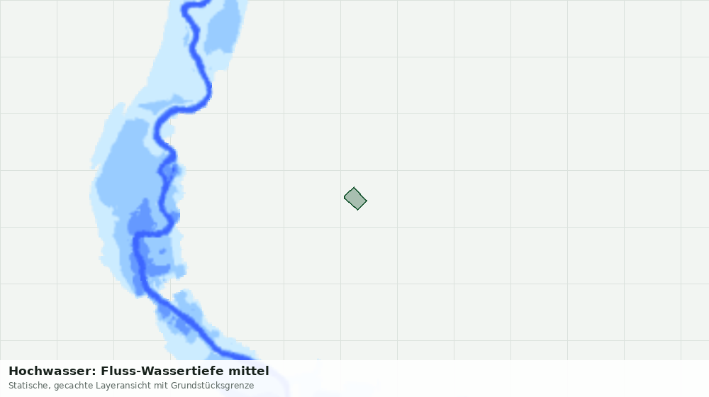 Statische Kartenansicht: Hochwasser: Fluss-Wassertiefe mittel