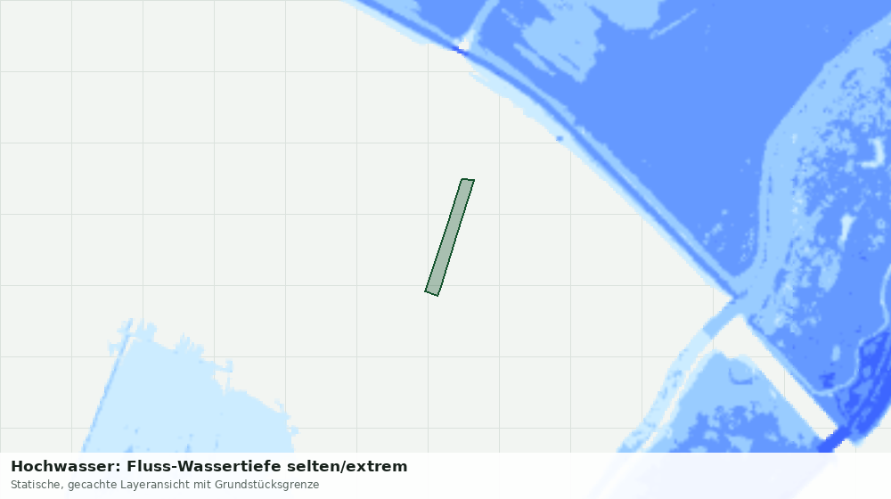 Statische Kartenansicht: Hochwasser: Fluss-Wassertiefe selten/extrem
