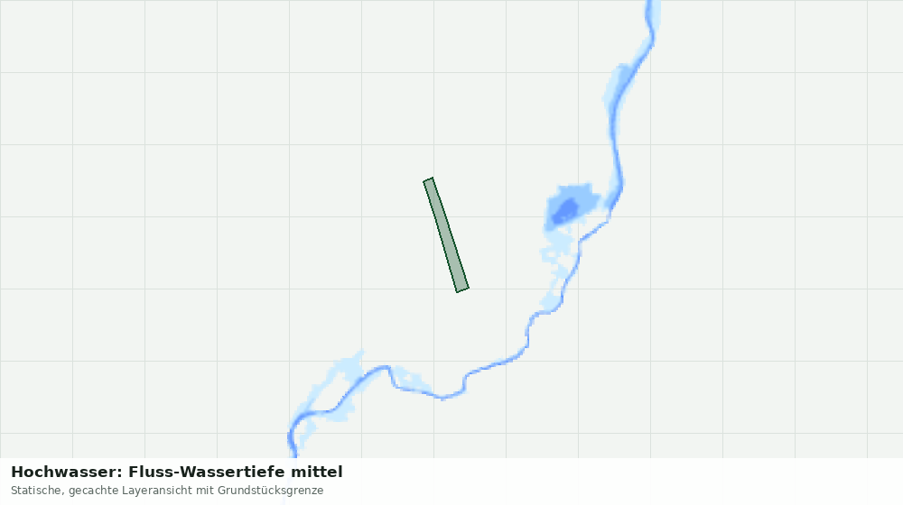 Statische Kartenansicht: Hochwasser: Fluss-Wassertiefe mittel