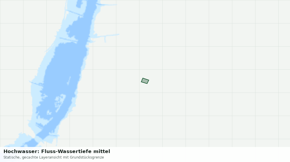 Statische Kartenansicht: Hochwasser: Fluss-Wassertiefe mittel