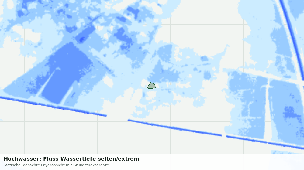 Statische Kartenansicht: Hochwasser: Fluss-Wassertiefe selten/extrem