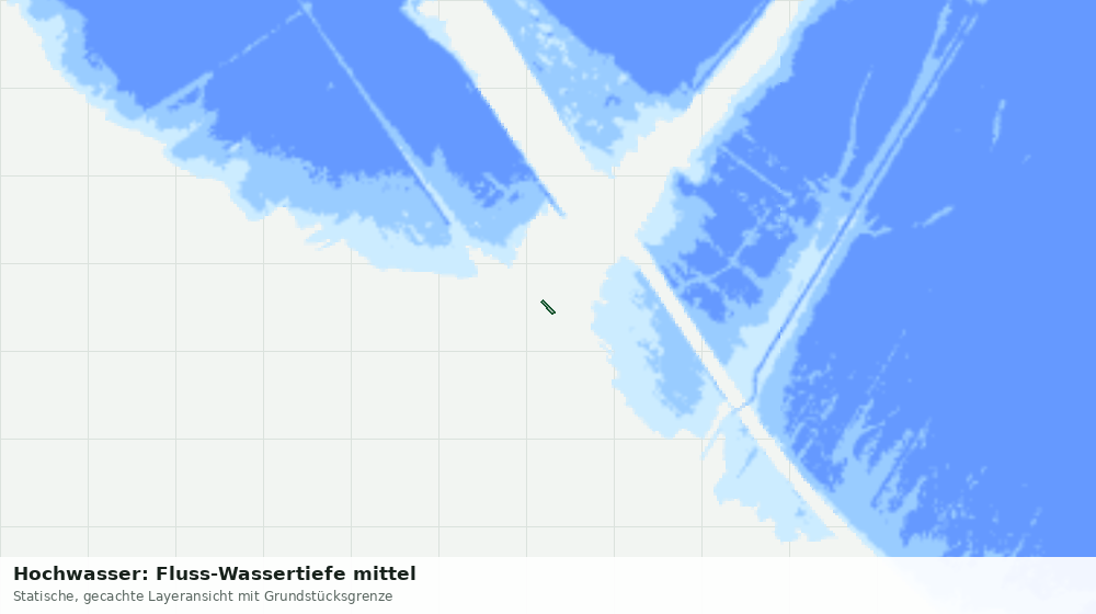 Statische Kartenansicht: Hochwasser: Fluss-Wassertiefe mittel