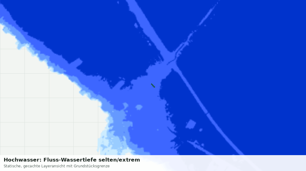 Statische Kartenansicht: Hochwasser: Fluss-Wassertiefe selten/extrem
