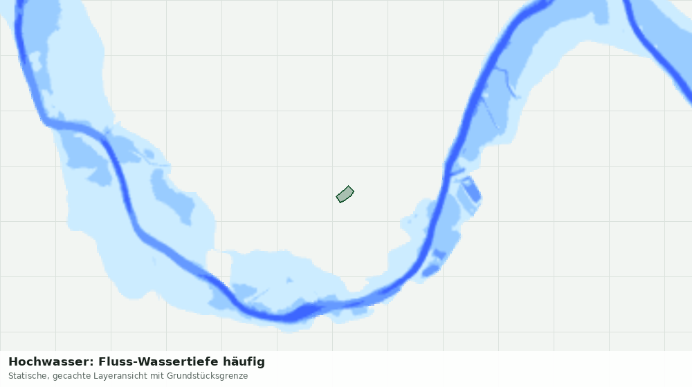 Statische Kartenansicht: Hochwasser: Fluss-Wassertiefe häufig