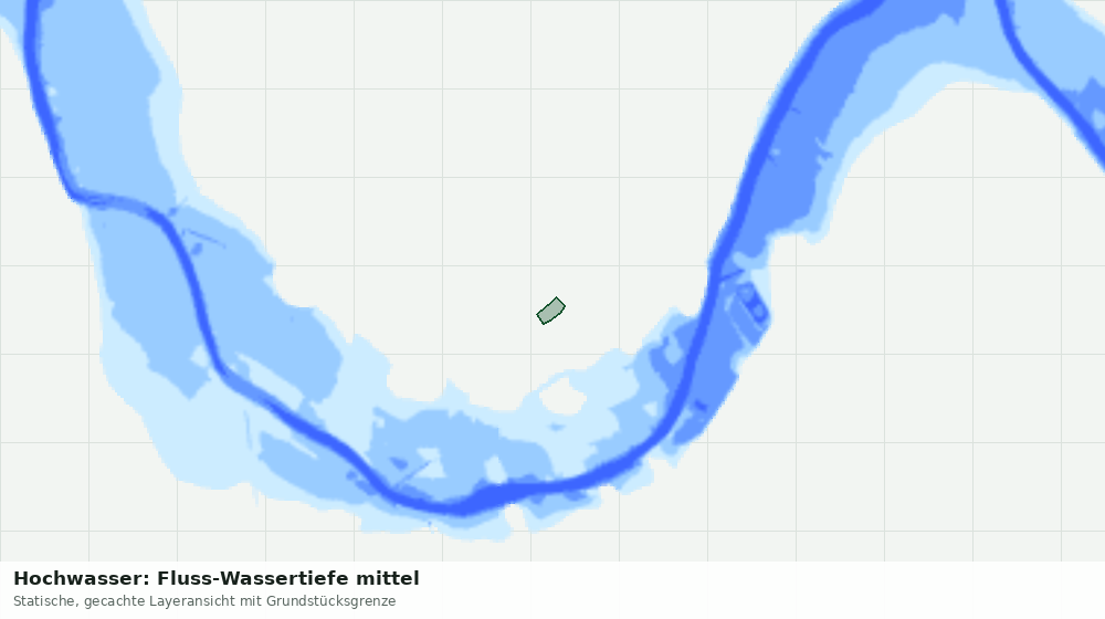 Statische Kartenansicht: Hochwasser: Fluss-Wassertiefe mittel