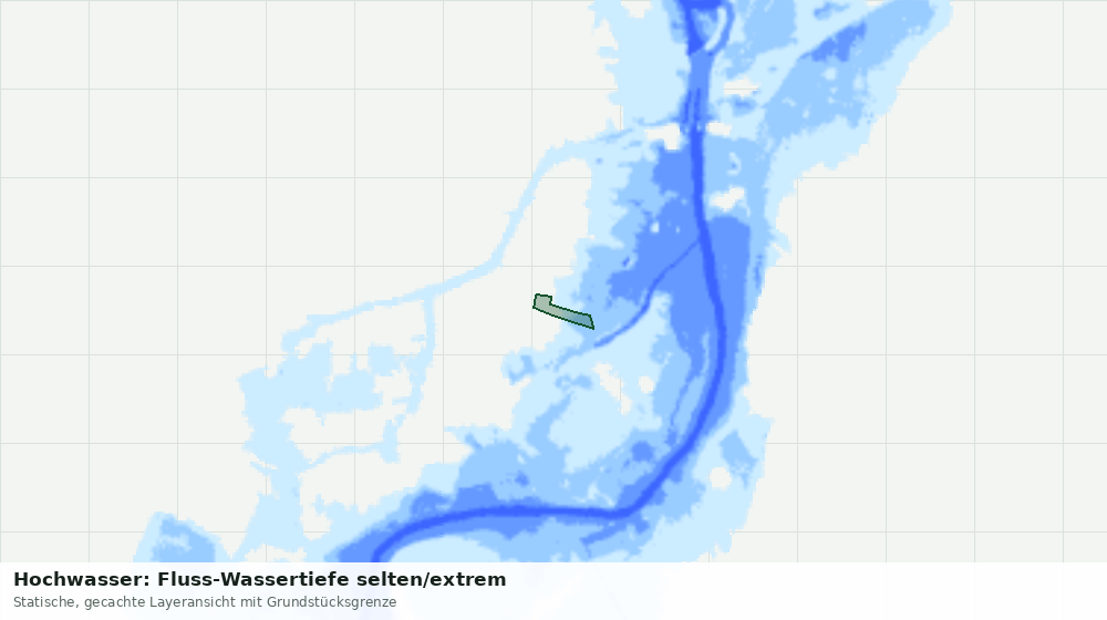 Statische Kartenansicht: Hochwasser: Fluss-Wassertiefe selten/extrem