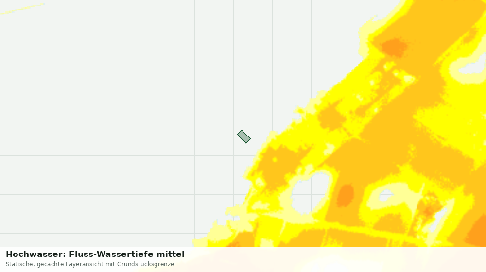 Statische Kartenansicht: Hochwasser: Fluss-Wassertiefe mittel