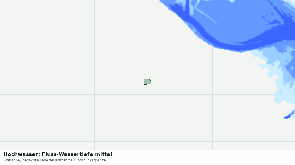 Statische Kartenansicht: Hochwasser: Fluss-Wassertiefe mittel