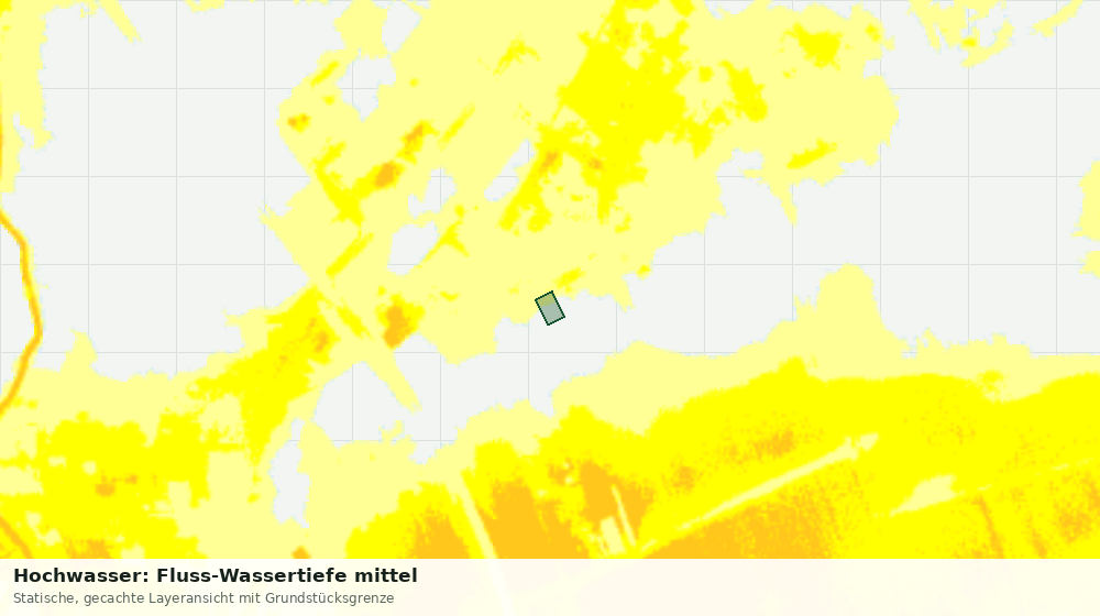 Statische Kartenansicht: Hochwasser: Fluss-Wassertiefe mittel