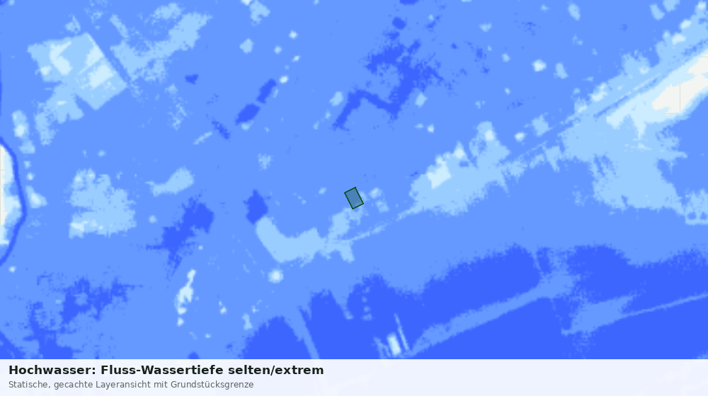 Statische Kartenansicht: Hochwasser: Fluss-Wassertiefe selten/extrem