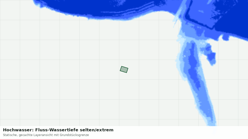Statische Kartenansicht: Hochwasser: Fluss-Wassertiefe selten/extrem