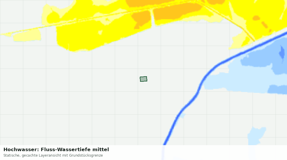 Statische Kartenansicht: Hochwasser: Fluss-Wassertiefe mittel