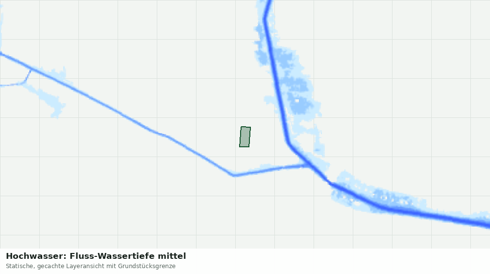 Statische Kartenansicht: Hochwasser: Fluss-Wassertiefe mittel