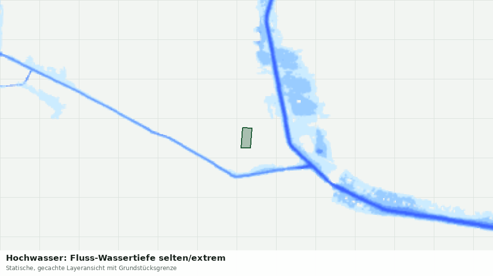 Statische Kartenansicht: Hochwasser: Fluss-Wassertiefe selten/extrem
