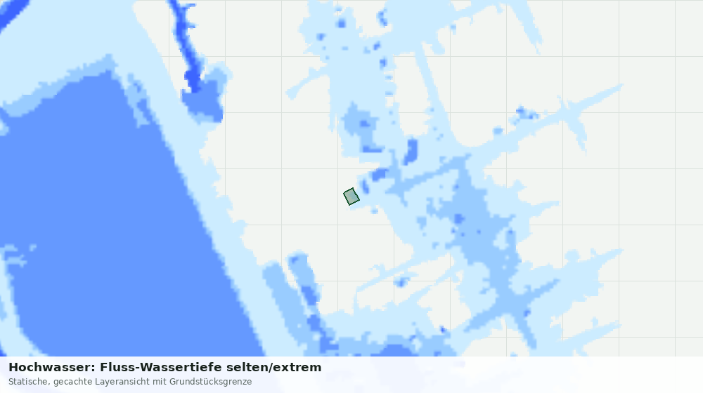 Statische Kartenansicht: Hochwasser: Fluss-Wassertiefe selten/extrem