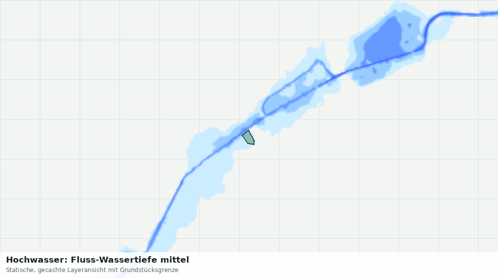 Statische Kartenansicht: Hochwasser: Fluss-Wassertiefe mittel