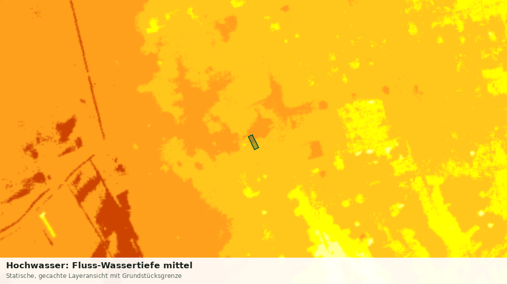 Statische Kartenansicht: Hochwasser: Fluss-Wassertiefe mittel