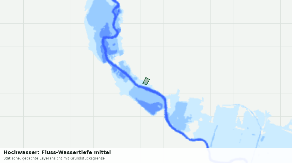 Statische Kartenansicht: Hochwasser: Fluss-Wassertiefe mittel