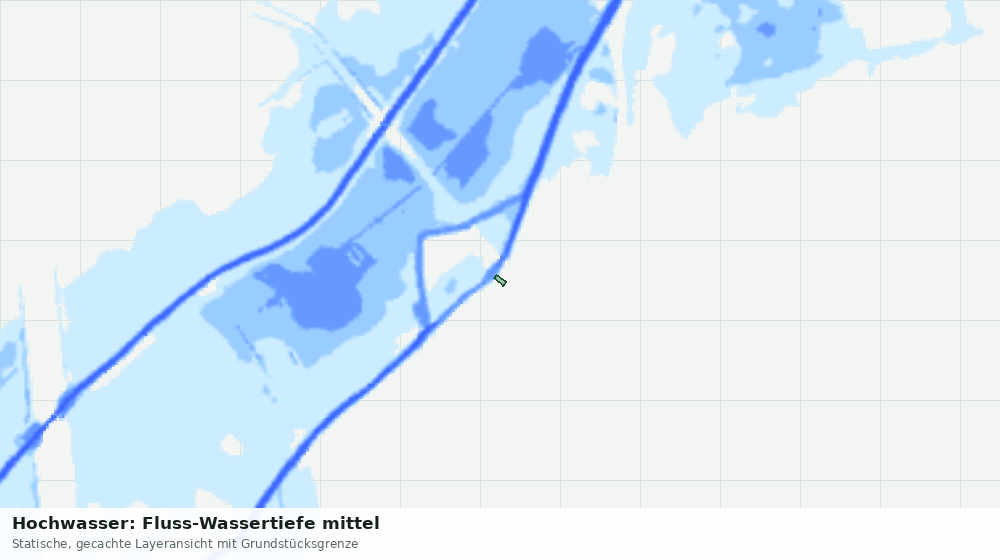 Statische Kartenansicht: Hochwasser: Fluss-Wassertiefe mittel