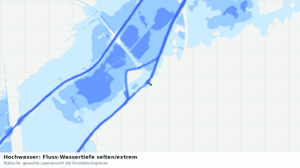 Statische Kartenansicht: Hochwasser: Fluss-Wassertiefe selten/extrem