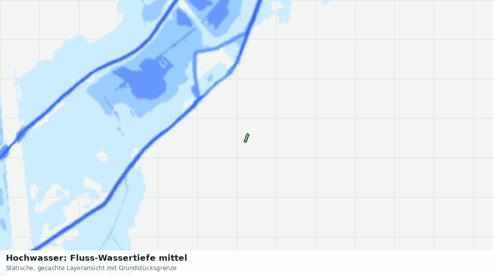 Statische Kartenansicht: Hochwasser: Fluss-Wassertiefe mittel
