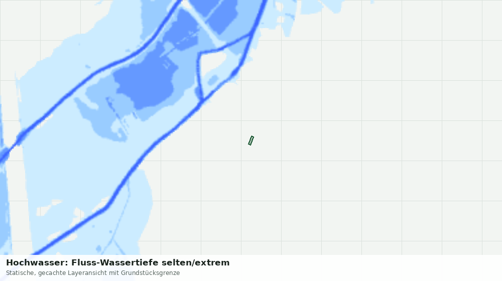 Statische Kartenansicht: Hochwasser: Fluss-Wassertiefe selten/extrem